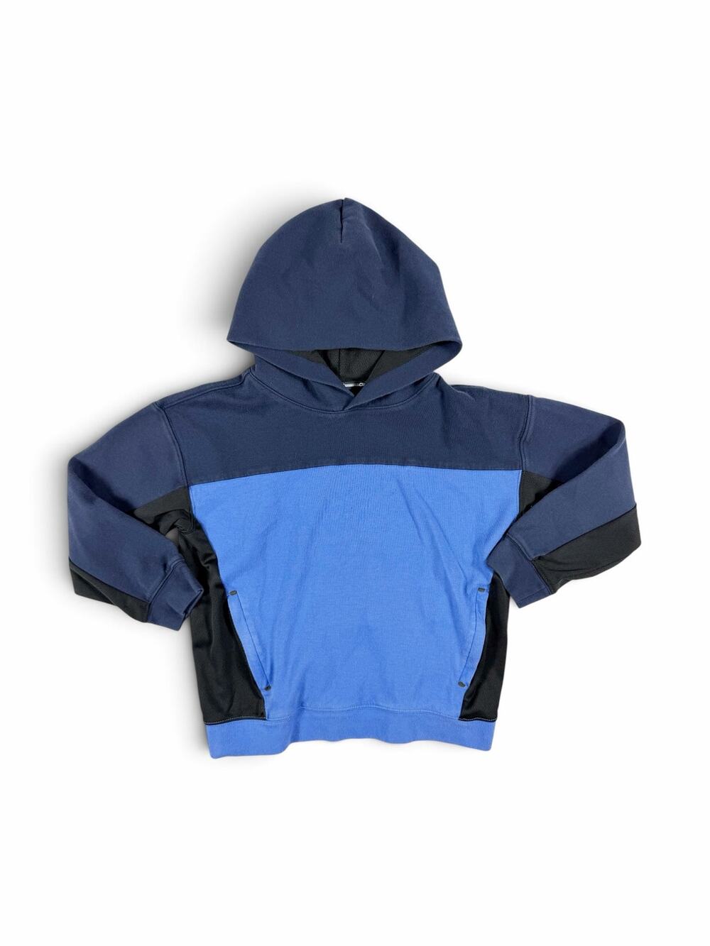 Gap Kids Colorblock Pullover Hoodie Blue Black Performance Size 8-9 year